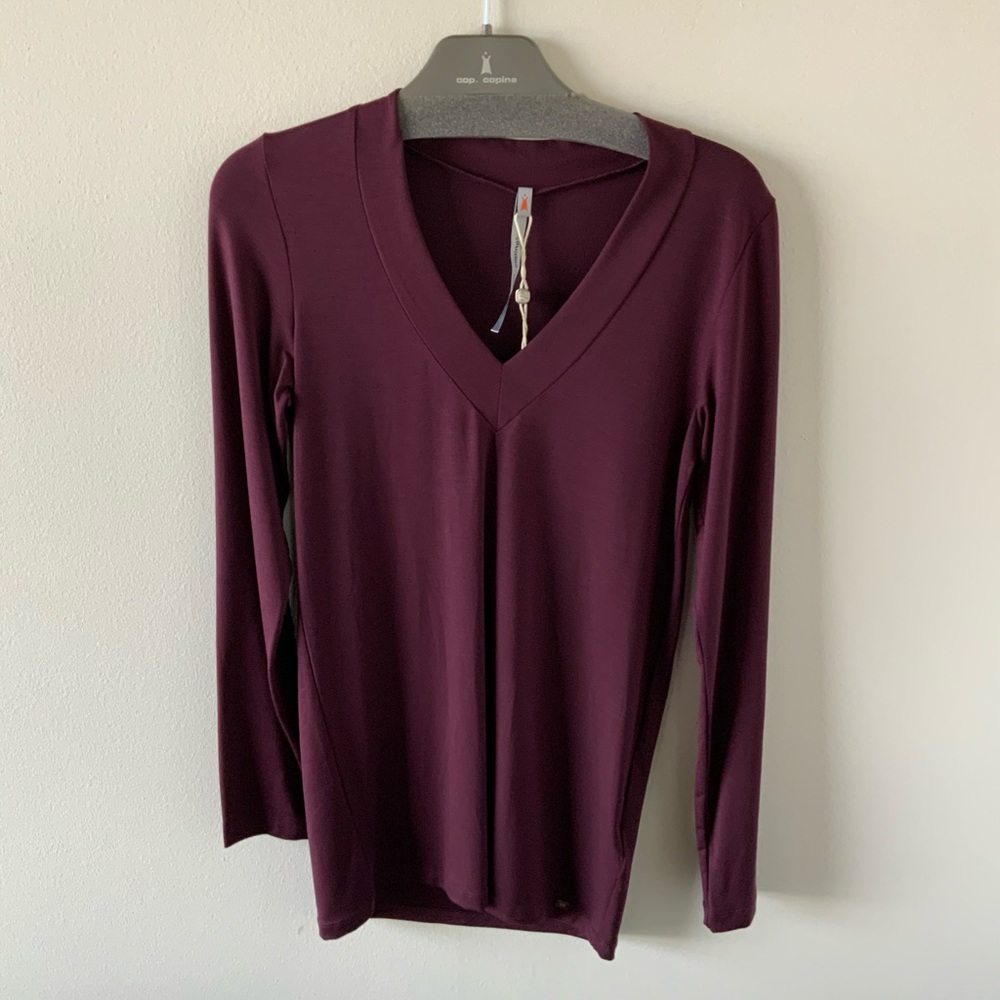 Gorgeous super soft Merlot V-neck